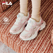 斐樂(lè )FILA兒童童鞋跑步鞋2026年春季新款男女中大童兒童復古跑鞋 雪白/水玫瑰粉-SR 37 內長(cháng)23.0cm