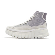 李寧時(shí)尚系列復古厚底潮鞋板鞋百搭高幫運動(dòng)休閑鞋女AZGS090 銀臺灰/凝雪灰/香草白AZGS090-4 35