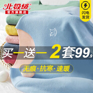 北極絨兒童保暖內(nèi)衣套裝無痕發(fā)熱加絨德加厚秋冬寶寶男女大童秋衣秋褲