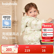 巴拉巴拉嬰兒花版羽絨服女童冬季短款外套保暖2024甜美時(shí)尚萌208424107010
