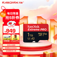 閃迪（SanDisk）1TB TF（MicroSD）內(nèi)存卡 A2 4K V30 U3 C10 至尊超極速移動(dòng)存儲(chǔ)卡 讀速200MB/s 寫(xiě)速140MB/s