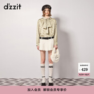 DZZIT明星同款牛仔裙春秋新款辣妹風(fēng)百褶半裙白色 白色 XS