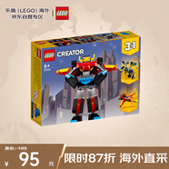 樂高（LEGO）積木拼裝玩具 創(chuàng)意三合一31124超級機器人 6歲+ 兒童節(jié)禮物
