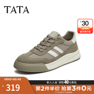 他她（TATA）男士阿甘男鞋復古德訓鞋男運動(dòng)休閑鞋厚底板鞋小白鞋PCB01AM5 QDR01AM4灰綠/白 40