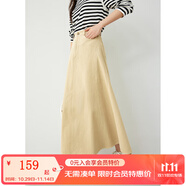 梵希蔓卡其色時(shí)尚休閑半身裙女2025年春季新款中腰百搭顯瘦A字裙 M5830 卡其色 M