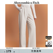 Abercrombie & Fitch女裝春秋美式復古氣質(zhì)白領(lǐng)通勤百搭高腰闊腿褲KI156-2403 奶油色 29 S (155/76A)短版
