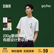 森馬（Semir）哈利波特聯(lián)名短袖t恤男25夏情侶寬松上衣109325100224