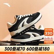 安踏（ANTA）貝果鞋丨女板鞋薄底板鞋運動休閑經(jīng)典時尚軟底潮流冬季休閑板鞋 基礎(chǔ)黑/粗麻灰-1 35.5 (女5)