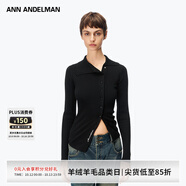 ANN ANDELMAN【明星同款】2025春款不規(guī)則針織衫長袖開衫 黑色 XS