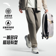 安踏加絨保暖運動(dòng)褲男士直筒衛褲秋季針織戶(hù)外跑步長(cháng)褲平口休閑褲