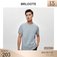 巴魯特（Brloote）新疆棉短袖T恤男士時(shí)尚百搭休閑打底衫夏裝 灰色 170/92A