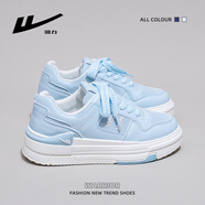 回力女鞋厚底鞋子女春秋新款潮流ins網(wǎng)紅百搭休閑鞋學(xué)生運動(dòng)板鞋 淺蘭-四季 35