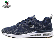 西域駱駝（VANCAMEL）透氣防臭網(wǎng)面防滑軟底男鞋健步鞋輕便學(xué)生鞋旅游氣墊跑步運動(dòng)鞋男 駱駝品牌hkhW616深藍 40