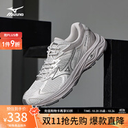 美津濃（MIZUNO）【RACER V2】25年新款高街機(jī)能復(fù)古潮流慢跑鞋男女緩震透氣跑鞋 05/港霧灰/銀色/鯊魚灰 41 (265mm)