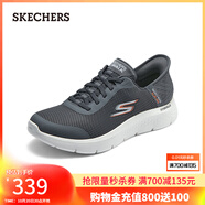 斯凱奇（Skechers）男鞋秋季Slip ins閃穿鞋透氣健步鞋216324 灰色/GRY 43.5