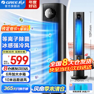 格力（GREE）空調扇家用冷風(fēng)扇負離子加濕制冷風(fēng)機辦公移動(dòng)遙控小空調扇客廳臥室節能落地扇省電扇單冷循環(huán)塔扇 等離子除菌款 LED大屏顯（KS-06S70Dg）