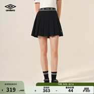 茵寶（Umbro）官方短裙英倫復(fù)古足球?qū)氊惏肷戆亳奕惯\(yùn)動(dòng)風(fēng)裙子A字裙運(yùn)動(dòng)半身裙 凝眸黑 L