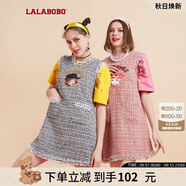 拉拉波波春新款時尚復古優(yōu)雅顯瘦小香風無袖連衣裙女|L20A-WLZY11 黑色 XS