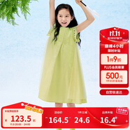 巴拉巴拉女童無(wú)袖連衣裙2024夏季網(wǎng)紗拼接甜美全棉蕾絲裙子潮208224111037