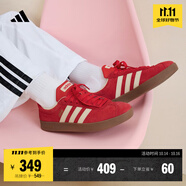 adidas「T頭鞋」VL COURT復(fù)古休閑板鞋德訓(xùn)鞋男女阿迪達(dá)斯輕運(yùn)動(dòng) 淺猩紅/暖香草色/黃色   35.5