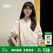 森馬外套女寬松落肩慵懶休閑簡約風(fēng)春秋圓領(lǐng)純色夾克107624108001