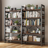 密林書(shū)架置物架落地多層收納架客廳書(shū)柜家用貨架放書(shū)儲物 雙5層145