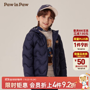 PawinPaw【三防松軟小熊】卡通小熊童裝秋冬新男女童輕薄羽絨服 Navy藏青色/59 90 cm 充絨量37.8g