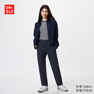 優(yōu)衣庫女裝彈力九分褲/聰明褲西褲通勤褲子25秋冬新款479298 69 藏青色 L /160/72A