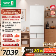 容聲小糯米452升日式五門法式多門超薄嵌入式電冰箱家用自動(dòng)制冰一級(jí)能效無霜BCD-452N50MQNAD國(guó)家補(bǔ)貼
