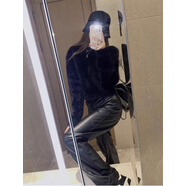 小紅書爆款小紅書爆款黑色毛衣女短款秋冬套頭馬海毛寬松慵懶風(fēng)高 M推薦165上均碼