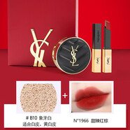 YSL圣羅蘭口紅1966小金條楊樹(shù)林氣墊B20禮盒套裝送女友520情人節 小金條1966+ 紅棕黑皮革B10