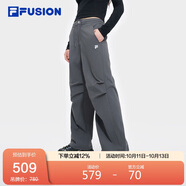 FILAFUSION斐樂潮牌梭織長褲女2025年時尚寬松直筒休閑褲