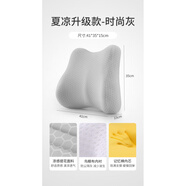 何佳功靠墊辦公室腰靠墊座椅久坐護腰神器孕婦腰墊車(chē)用記憶棉椅子靠背墊 (升級夏涼款)·時(shí)尚灰 辦公推薦腰酸背痛靠它