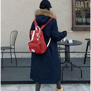 韓潮襲人（HAN CHAO XI REN）棉服女中長(cháng)款2025新款外套女韓版寬松學(xué)生過(guò)派克服大毛領(lǐng)棉襖火 藏藏青 M  建議【105-125】體重