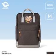 CAN COOLcanvasrepublic帆布共和國雙肩包女國風(fēng)刺繡戶(hù)外出行背包學(xué)生書(shū)包 深灰_M