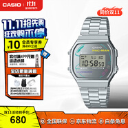 卡西歐（CASIO）手表旗艦店 黑客帝國防水學(xué)生男石英電子小黑表 輕奢情人節禮物 A168WEPC-7ADR（吃豆人）