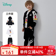 迪士尼寶寶（Disney Baby）迪士尼童裝男童套裝運(yùn)動(dòng)米奇系列長(zhǎng)袖衛(wèi)衣套裝3件套