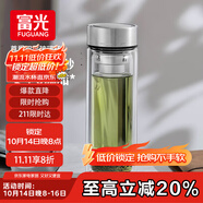 富光尊爵玻璃杯 男女士雙層水杯 高硼硅玻璃 304茶隔杯子泡茶杯400ml