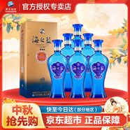 洋河【中秋送禮】海之藍(lán) 藍(lán)色經(jīng)典 綿柔濃香型白酒 52度 520mL 6瓶 整箱裝