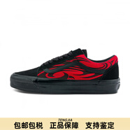 VANS范斯 Premium LX Old Skool拼色男鞋女鞋板鞋 紅色火焰/黑色 34.5 鞋內長(cháng)21.5cm