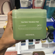 可萊絲（mediheal）韓國(guó)棉片濕敷柔膚積雪草茶樹(shù)膠原蛋白舒緩保濕 茶樹(shù)維穩(wěn)棉片100片/盒