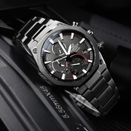 卡西歐（CASIO）手表太陽(yáng)能運動(dòng)鋼帶賽車(chē)男腕表EQS-500DB-1A EQB-1100YDC-1【黑暗之心=太陽(yáng)能