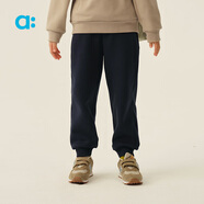 幼嵐（ALLBLU）【不倒絨嵐標褲】?jì)和澴幽型锒炯咏q校服褲 暗藏青 120 cm