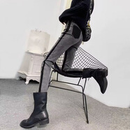 加絨牛仔褲女歐洲站緊身小腳牛仔褲女2025年春秋加長拼接修身顯瘦 灰色側(cè)條紋款 單褲正常款 25 80斤左右