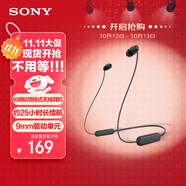 索尼（SONY）WI-C100 無(wú)線(xiàn)立體聲 頸掛式 藍(lán)牙耳機(jī) IPX4防水防汗 約25小時(shí)長(zhǎng)久續(xù)航 黑色 雙11 購(gòu)物推薦
