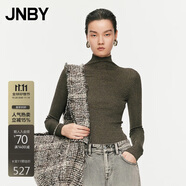 JNBY【商場同款】24秋新品長袖套頭針織衫5O9314790 070/深雜灰 L
