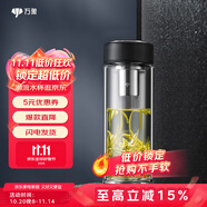 萬象（WANXIANG）玻璃杯單層玻璃水杯便攜男女辦公茶杯商務(wù)水晶杯女生便攜玻璃杯子 U4R-皮紋黑660ml
