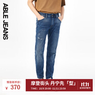 ABLE JEANS【立體修身褲】男士顯瘦長褲復(fù)古牛仔褲瘦腿褲男 天晴藍(lán) 33 /32
