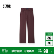 森馬（Semir）森柔牛仔|牛仔褲女港風(fēng)舒適闊腿褲顯瘦秋季女生長(cháng)褲103524124001A