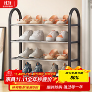 安爾雅 鞋架門口多層簡(jiǎn)易鞋柜客廳宿舍出租房收納架子加粗